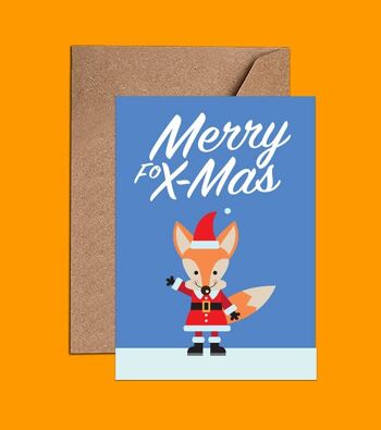 Carte de Noël Joyeux Foxmas - WAC18405 1
