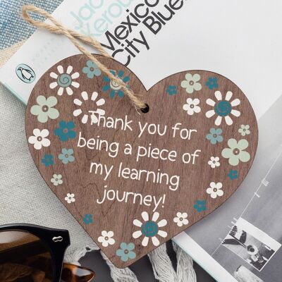 Plaque suspendue en forme de cœur pour enseignant, cadeaux de remerciement pour assistant enseignant à l'école