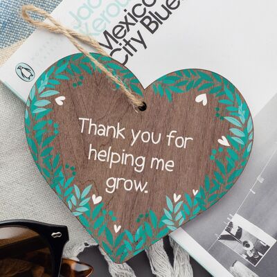 Teacher Teaching Assistant Thank You Gift Wooden Heart Gift Tutor Mentor Nursery