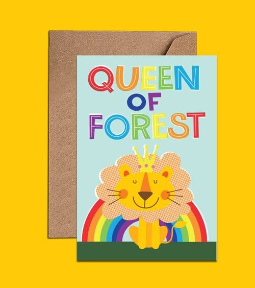 Queen of Forest Pride Gay Love Card - WAC18561