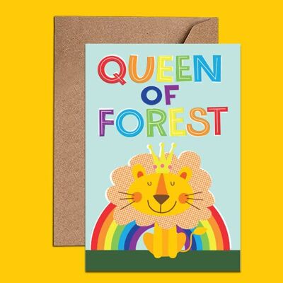 Queen of Forest Pride Gay Love Card - WAC18561