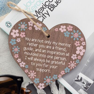 Mentor Friend Teacher Midwife Tutor Plaque Leaving Gift Wood Sign Thank You