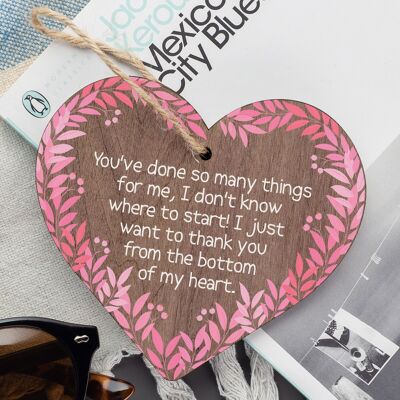 Novelty Teacher Gift Wood Heart Thank You Gift For Teaching Assistant Leaving