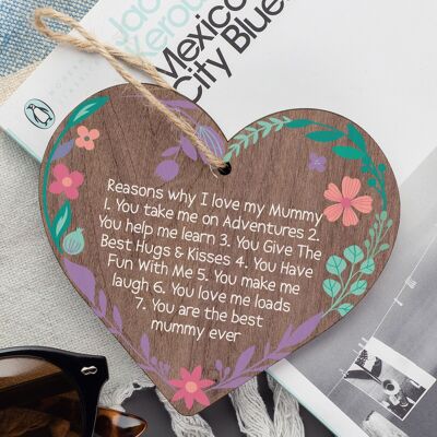 Mum Birthday Christmas Gift From Son Daughter Acrylic Heart Love You Sign