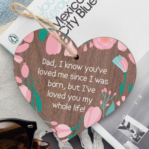 Gifts For Dad From Son Daughter Wood Heart Birthday Christmas Thank YOU Keepsake