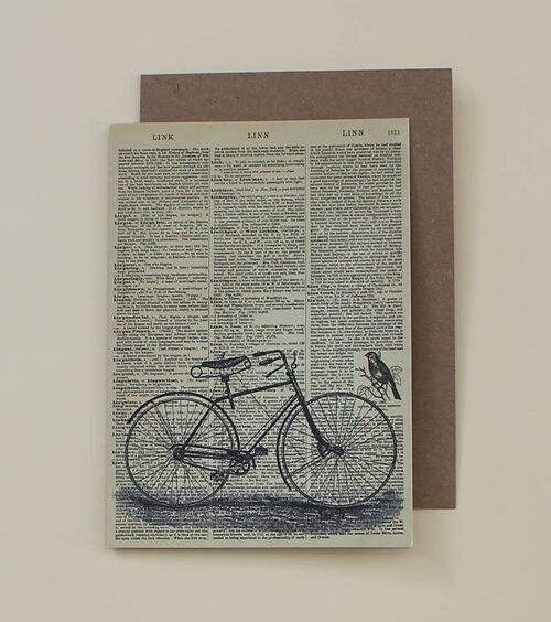 Card With A Bicycle - Bicycle Dictionary Art Card - WAC20514