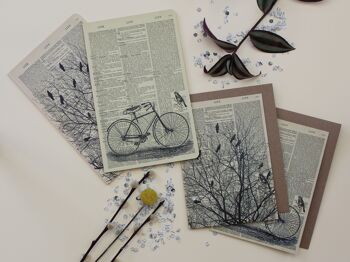 Carte avec un vélo - Carte d’art du dictionnaire de vélo - WAC20514 7