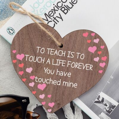 Teacher Gifts Teaching Assistant Gifts Wooden Heart Leaving Gifts School Nursery