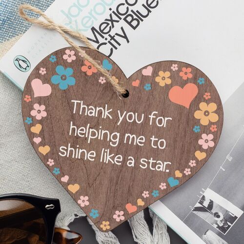 Star Teacher Leaving Gift Heart Sign Teaching Assistant Preschool Thank You Gift