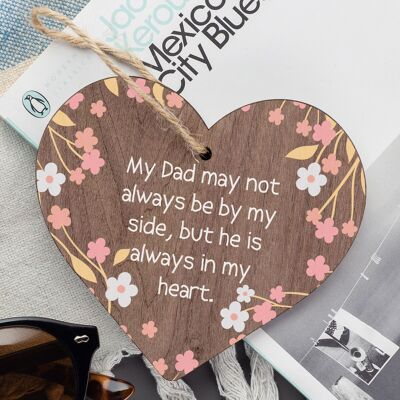 Dad Father Memorial Plaques In Memory Wood Heart Sign Memorial Christmas Bauble