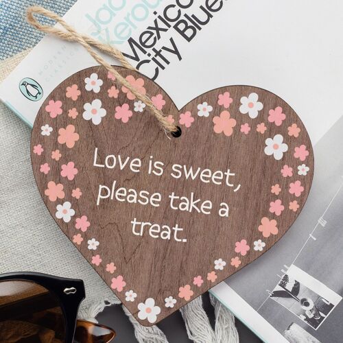 Shabby &amp; Chic Wedding Signs Plaques, Sweet Table Candy Bar Take a Treat LOVE