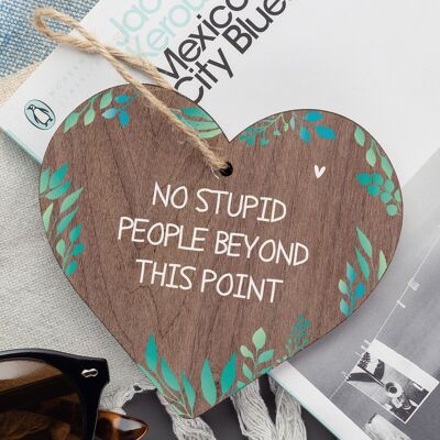 NO Stupid People Funny Plaque Man Cave Shed Bedroom Door Sign Gift For Dad Son