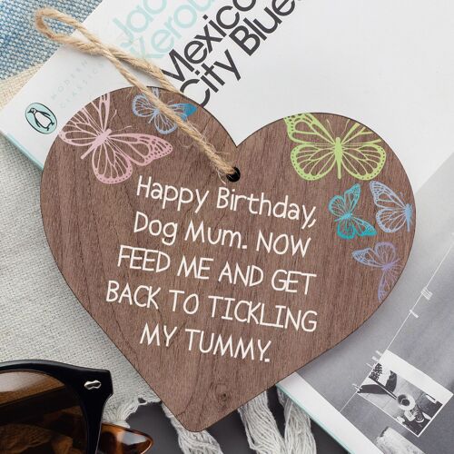 Funny Rude Mum Birthday Gift Wood Heart Best Dog Mum Gift From Dog Sign Dog Gift
