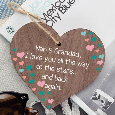 Placa de regalo de amistad con corazón de madera hecha a mano, recuerdo de felicitaciones de jubilación