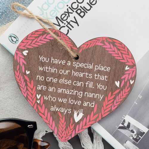 Amazing Nanny Gifts For Birthday Wooden Heart Sign Thank You Gifts For Nanny