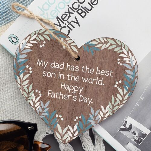 Fathers Day Gifts Wooden Heart Sign Novelty Gift For Dad Keepsake Gifts For Him