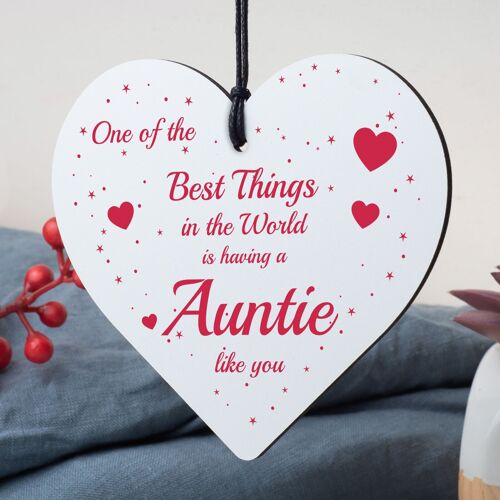 Best Auntie Gift For Birthday Christmas Engraved Heart Thank You Auntie Gift