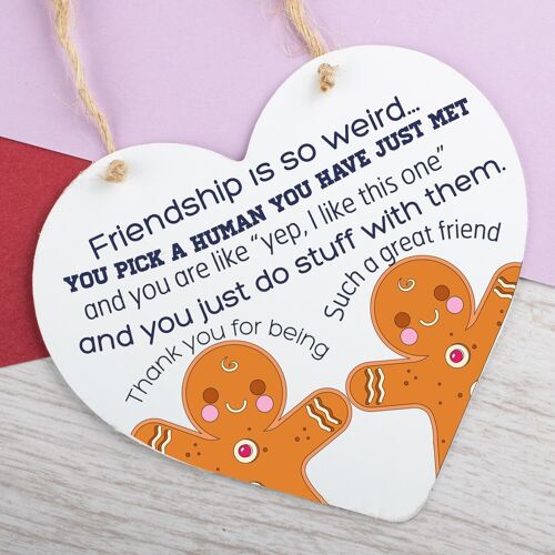Best Friend Poem Heart Metal Hanging Sign Christmas Decoration Friend Gifts BFF