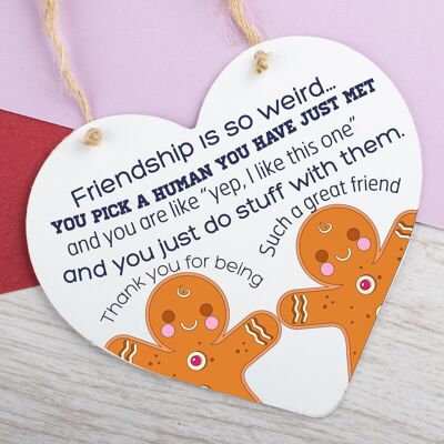 Best Friend Poem Heart Metal Hängeschild Weihnachtsdekoration Freund Geschenke BFF