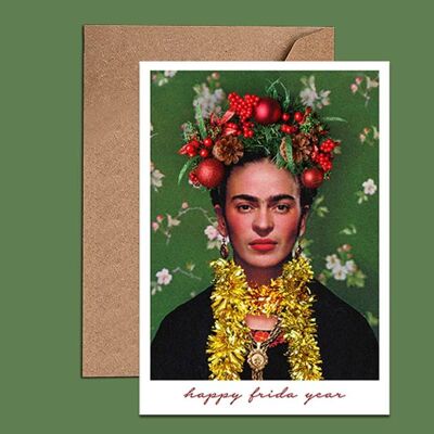 Frida Kahlo Navidad / Año Nuevo / Tarjeta de cumpleaños - WAC18414