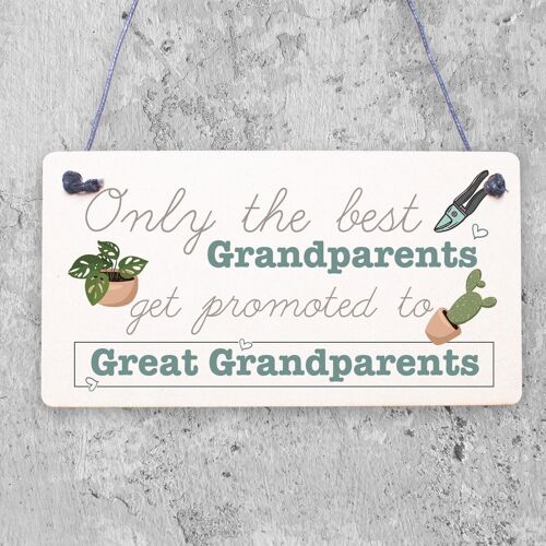 Great Grandparents Gift Sign Baby Announcement For Grandparents Grandma Grandad