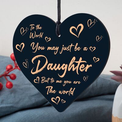 Christmas Gifts For Daughter Wood Heart Plaque Daughter Birthday Christmas Gifts