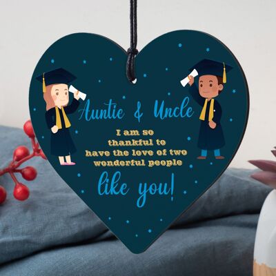 Auntie Gifts For Uncle Thank You Wooden Heart Plaque Chic Sign Birthday Presents