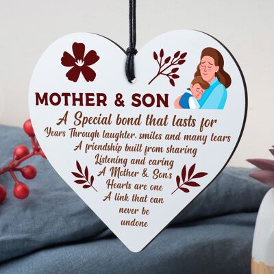 Mother And Son Gifts Wood Heart Son Birthday Gifts From Mum 16th 18th 21st