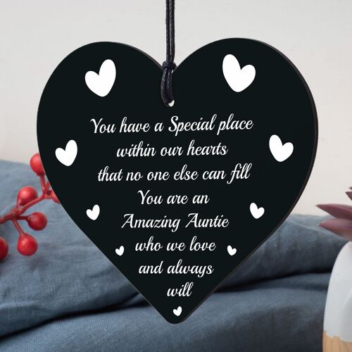 Amazing Auntie Gifts For Birthday Wooden Heart Sign Thank You Gifts For Auntie