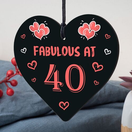 Personalised Fabulous At 40 50th 40th 60th Birthday Gifts For Women Men Heart