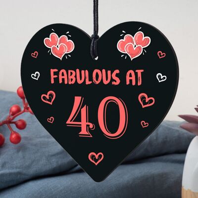 Fabuloso personalizado a los 40, 50, 40, 60, regalos de cumpleaños para mujeres, hombres, corazón