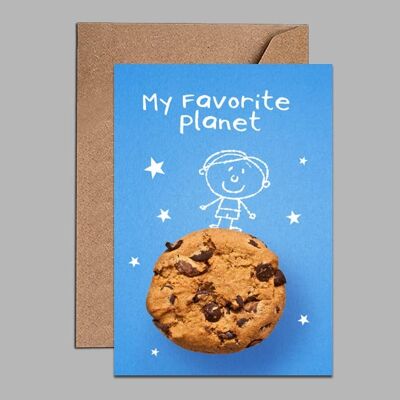 Tarjeta de cumpleaños My Favorite Planet Cookie - WAC18547