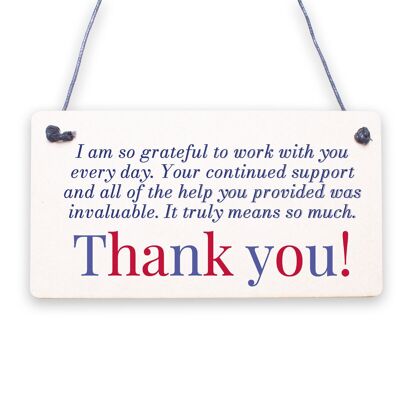 Colleague Gift Plaque Friendship Friend Sign Thank You Leaving Job Work Gift