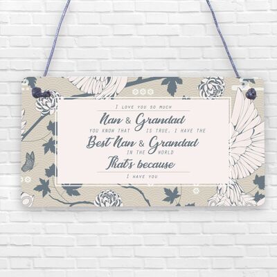 Keepsake Gift For Nan And Grandad Home Sign Grandparent Thank You Birthday Gifts