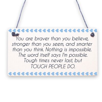 Stronger Inspirational Hanging Plaque Friendship Gifts Quote Butterfly Love Sign