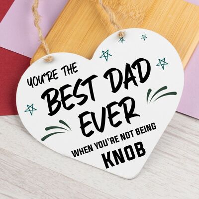 Birthday Gifts For Dad Gift Wood Heart Funny Birthday Fathers Day MDF Plaque