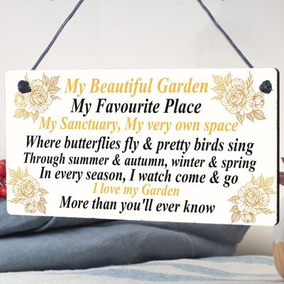 Beautiful Garden Plaque SummerHouse Sign Garden Shed Friendship Mum Nan Gift