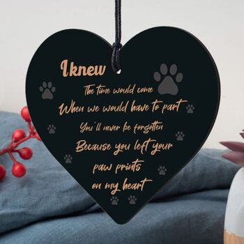 Plaque commémorative pour animal de compagnie, chien, chat, hommage, cœur en bois, boule commémorative de noël