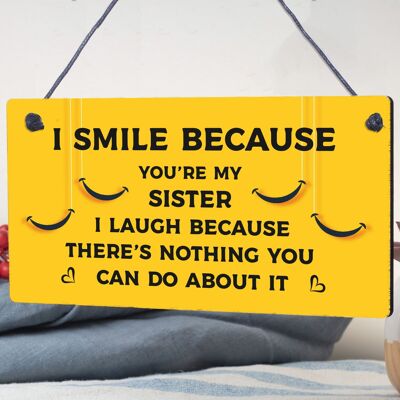 Regalo divertido de la placa de la hermana para el signo de la hermana Regalo divertido para su cumpleaños Navidad