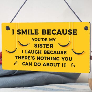 Cadeau drôle de plaque de soeur pour le signe de soeur cadeau drôle pour son anniversaire Noël