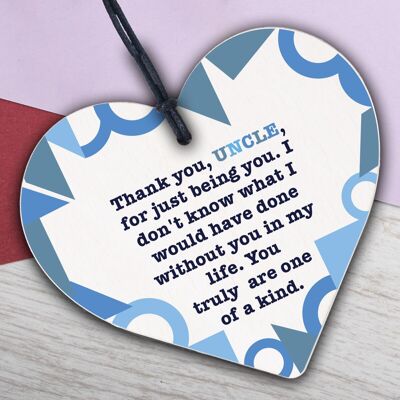 Novelty Uncle Gifts For Birthday Christmas Wooden Heart Plaque Best Uncle Gifts