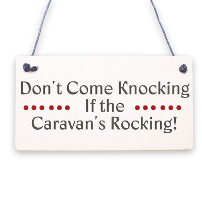 Caravana mecedora novedad placa signo Campervan autocaravana familia amistad regalo