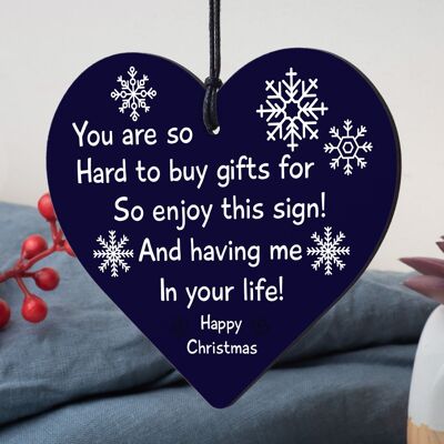 Funny Christmas Gift For Dad Grandad Uncle Brother Wood Heart Gift For Men
