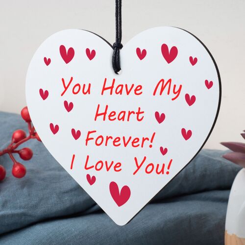 Valentines Gifts For Him Her Engraved Heart LOVE Gift For Boyfriend Husband Wife