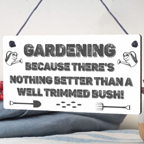Novelty Garden Hanging Sign Gift For Gardener Garden Shed Plaque Funny Signs