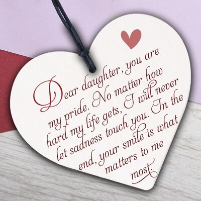 Meravigliosa targa in legno con scritta a forma di cuore per mamma e figlia, regalo speciale di compleanno