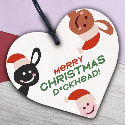 Funny Rude Christmas Gifts For Brother Novelty Wood Heart Gift Idea From Sister