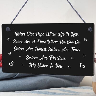 Sister Is You Handmade Beautiful Sisters Friend Gift Hanging Plaque Present Sign