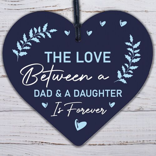 Keyring Father's Day Gift From Daughter Wood Heart Dad And Daughter Gift