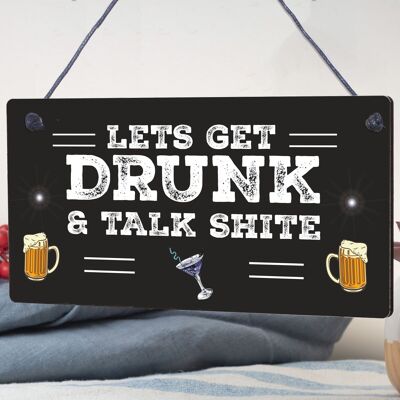 Funny Alcohol Sign Vodka Gin Beer Gifts Man Cave Home Bar Pub Hanging Plaque
